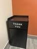 Lancaster Table & Seating Waste 35 Gallon Black Receptacle Enclosure with "THANK YOU" Swing Door (Easy assembly, Perfect fit and nice product).