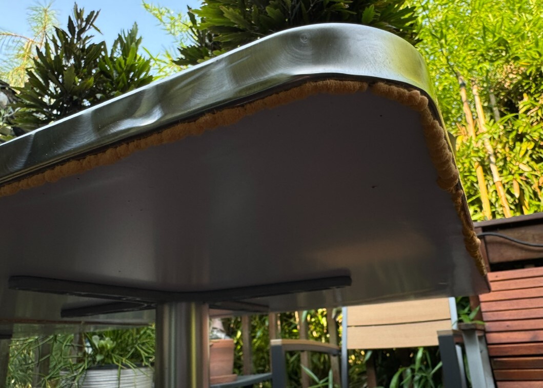 Substance coming out from the bottom perimeter.