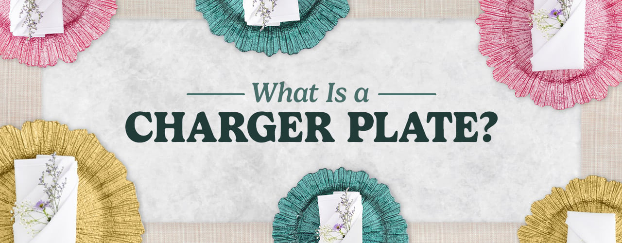 What are charger plates used for at events?