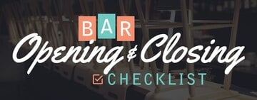 Bar Open and Closing Checklist 