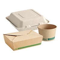 Compostable 3-Compartment Rectangular Hinged Clamshell 9x9 TakeOut Box –  EcoQuality Store