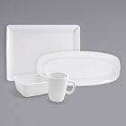 Front of the House Mod Bright White Porcelain Dinnerware