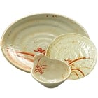 Gold Orchid & Gold Orchid Lotus Melamine Dinnerware