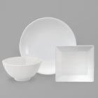 Sant' Andrea Fusion by 1880 Hospitality Bright White Porcelain Dinnerware