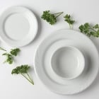 Tuxton Sonoma Embossed Bright White China Dinnerware