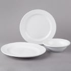 World Tableware Basics Bright White Porcelain Dinnerware