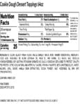 100CKDGH4 - TOPPING COOKIE DOUGH 4 LB. Nutrition 100CKDGH4 - TOPPING COOKIE DOUGH 4 LB. Nutrition