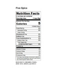 10200112 Regal Five Spice Nutrition