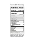 10207370 & 10207371 Regal Savory Grill Seasoning Nutrition