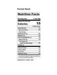 10208187 & 10208188 Regal Ground Fennel Seed Nutrition 10208187 & 10208188 Regal Ground Fennel Seed Nutrition