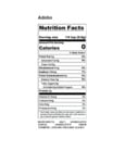 102708538 & 102708539 Regal Adobo Seasoning without Pepper Nutrition
