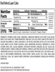 Southern Roots Vegan Bakery Red Velvet Layer Cake Nutrition