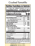 Del Sol Crushed Tomatillo Nutrition