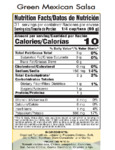 Del Sol Green Mexican Salsa Nutrition