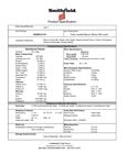 Spec Sheet/Nutrition