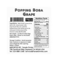 BOBA BURSTING GRAPE nutrition