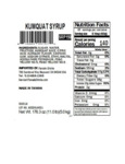 SYRUP CONC KUMQUAT nutrition