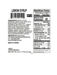 SYRUP CONC LEMON nutrition SYRUP CONC LEMON nutrition