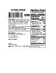 SYRUP CONC LYCHEE nutrition SYRUP CONC LYCHEE nutrition
