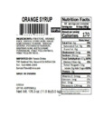 SYRUP CONC ORANGE nutrition