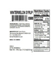 SYRUP CONC WINTERMELON nutrition