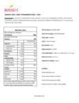 Bossen Strawberry Concentrated Syrup Nutrition