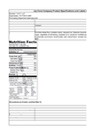 Nutrition Sheet