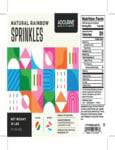 Adourne Natural Rainbow Sprinkles Nutrition