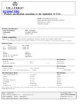 823NV-595 Nutrition Sheet