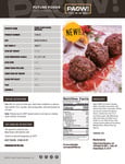 PAOW! PLANT-BASED MEATBALL Nutrition
