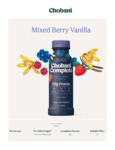 YOGURT GREEK DRINKABLE MIXED BERRY SHAKE 8/10OZ CHOBANI 1118 YOGURT GREEK DRINKABLE MIXED BERRY SHAKE 8/10OZ CHOBANI 1118