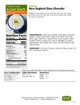 Blount Soups New England Clam Chowder  Nutrition