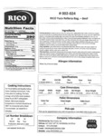 Rico Beef Yuca Rellena Nutrition