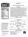 Rico Beef Potato Balls Nutrition