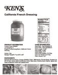 Ken's California French Dressing Nutrition