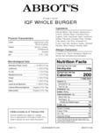 Abbot's Whole Burger Nutrition Abbot's Whole Burger Nutrition