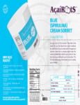 Acai Roots Blue Cream Sorbet Nutrition Information