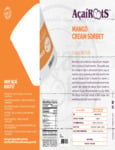 Acai Roots Mango Cream Nutrition