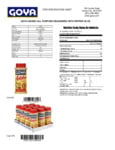 GOYA 28 oz. Adobo with Pepper Nutrition Information GOYA 28 oz. Adobo with Pepper Nutrition Information
