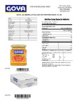 GOYA 7.5 oz. Yellow Hot Pepper Paste Nutrition Information