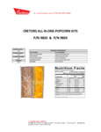 Cretors All in One Popcorn Kits Nutrition