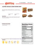 ALPINE .74 OZ. SPICED APPLE CIDER INSTANT DRINK MIX