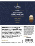 Capora Blended Choc Espresso Beans Nutrition