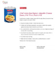 Chef-mate Jalapeno Cheese Sauce 6lb 10oz Nutrition and Specs