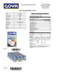 Goya 13.5 oz. Coconut Milk Nutrition Information
