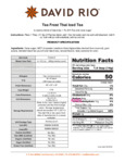 David Rio Super Blends Thai Iced Tea Nutritional Information