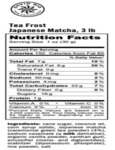 David Rio Tea Frost Japanese Matcha Nutritional Information