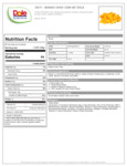 Dole_Nutrition_Facts_Mango_Chunks Dole_Nutrition_Facts_Mango_Chunks