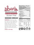 Eban's Bakehouse GF Seeded Bread Nutrition
