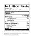 Nutrition / Ingredient Label
